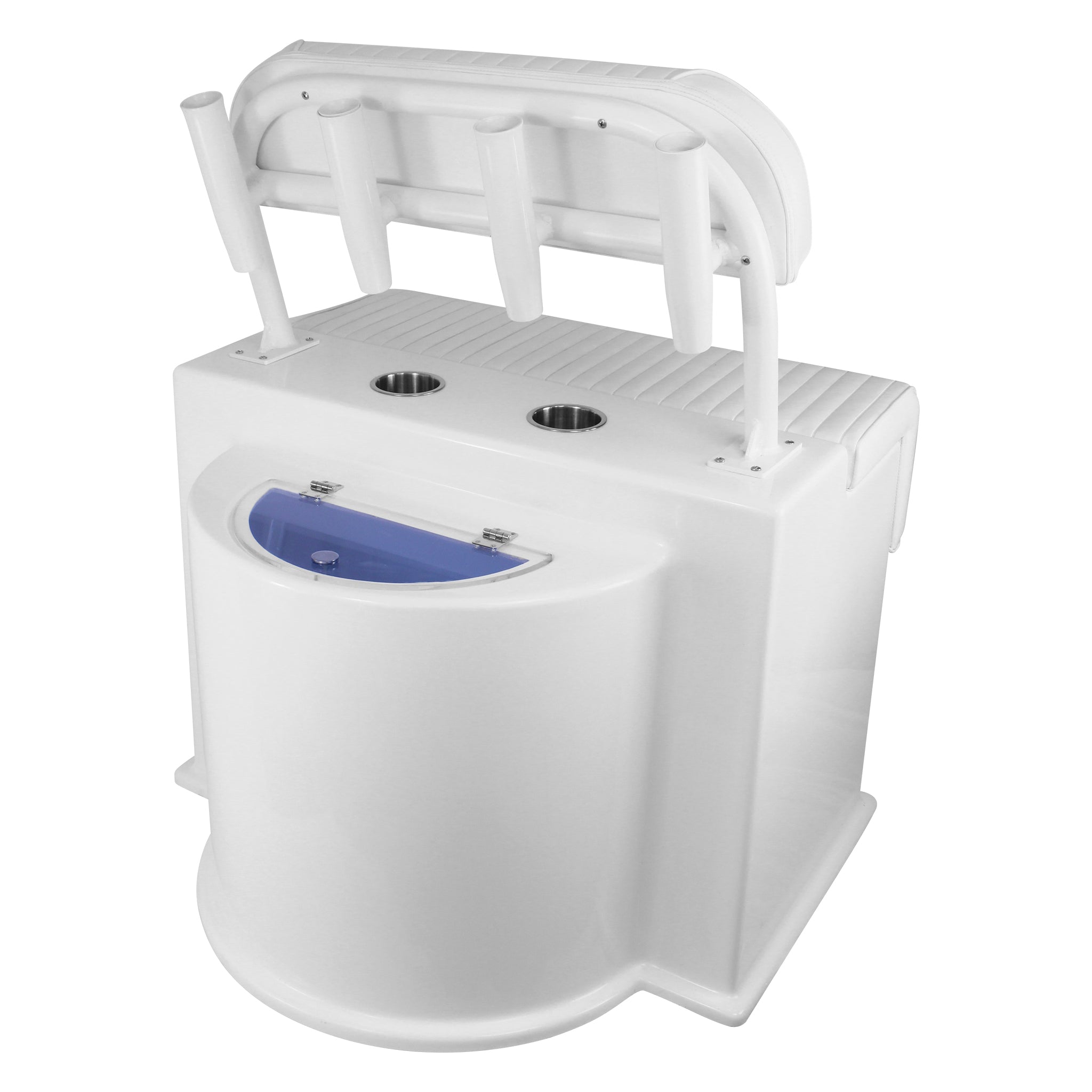 Fiberglass Leaning Post with Livewell + Storage – C&M Marine Products