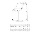 C&M Center Console - 53 x 38'' x 38''