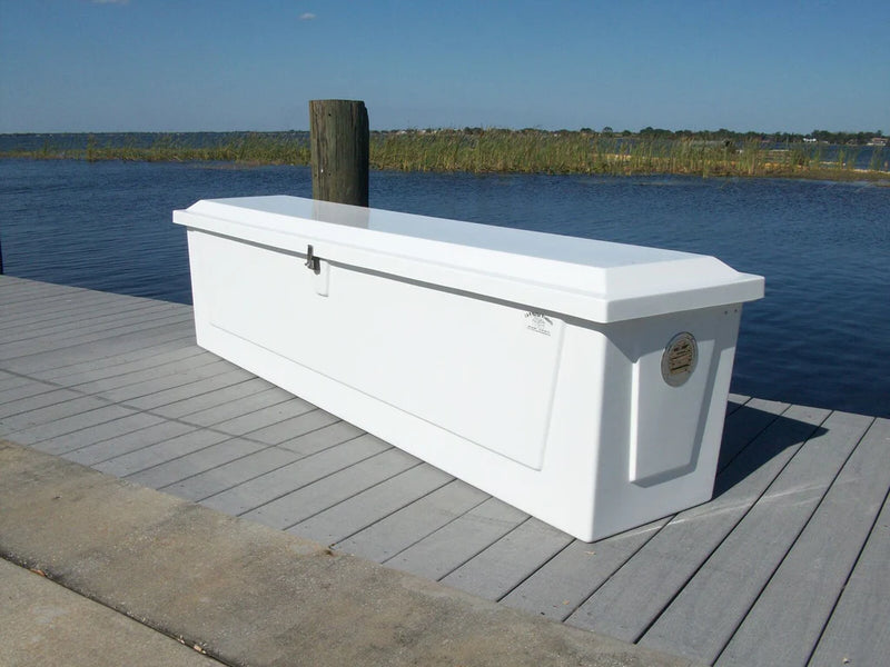 Fiberglass Sail Box - Dock Box - 121" W x 18" H x 16" D