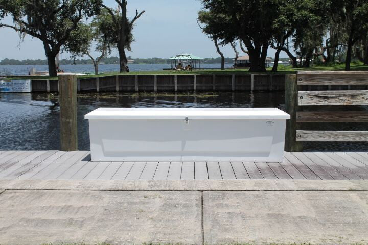 Fiberglass Sail Box - Dock Box - 121" W x 18" H x 16" D