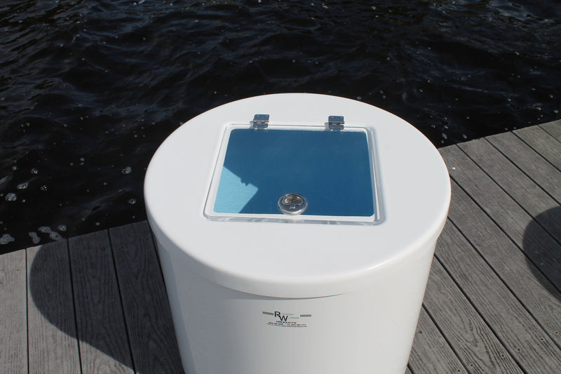 Rough Water Livewell - 50 Gallon with 14 Square Clear Lid S/S Latch''