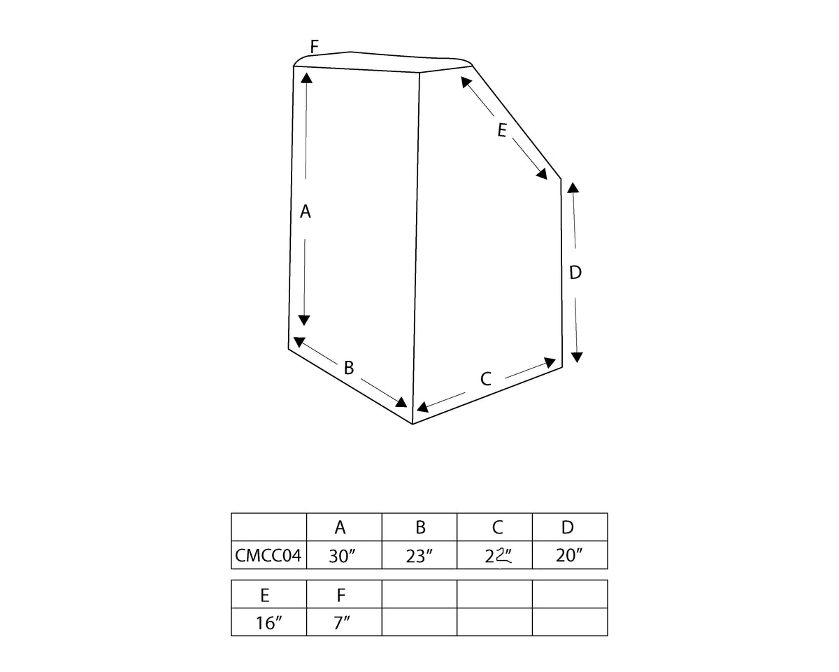 C&M Center Console - 31 x 23'' x 22''