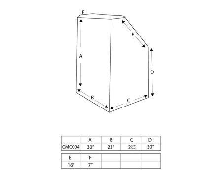 C&M Center Console - 31 x 23'' x 22''