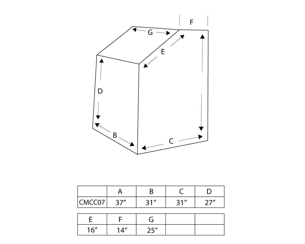 C&M Center Console - 37 x 31'' x 31''