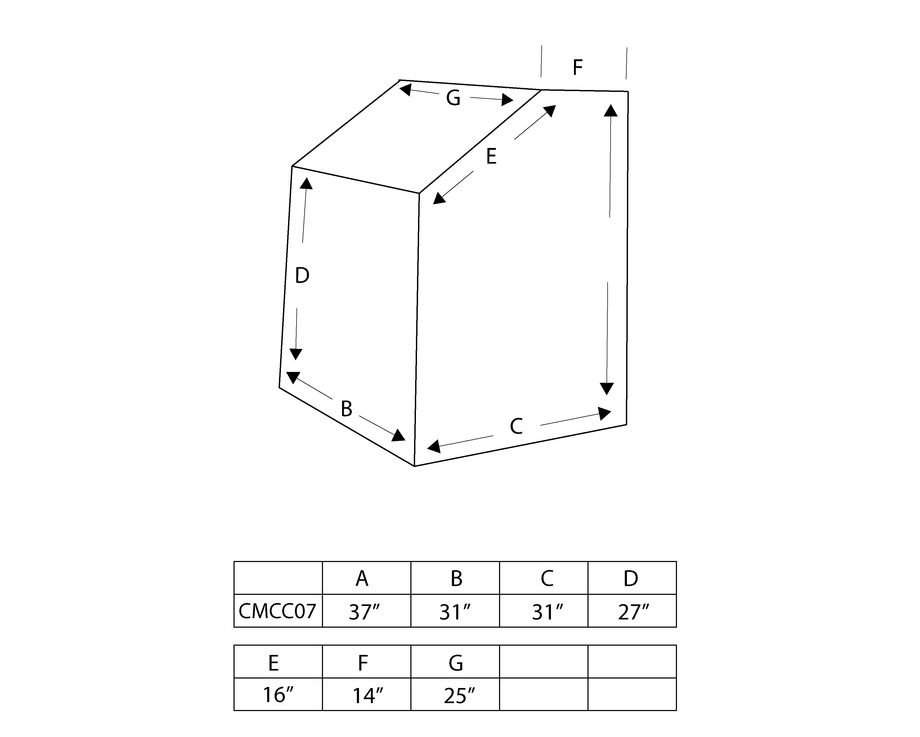 C&M Center Console - 37 x 31'' x 31''