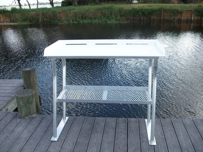 Fish Cleaning Table - Dock Mount w/shelf 50" x 23''